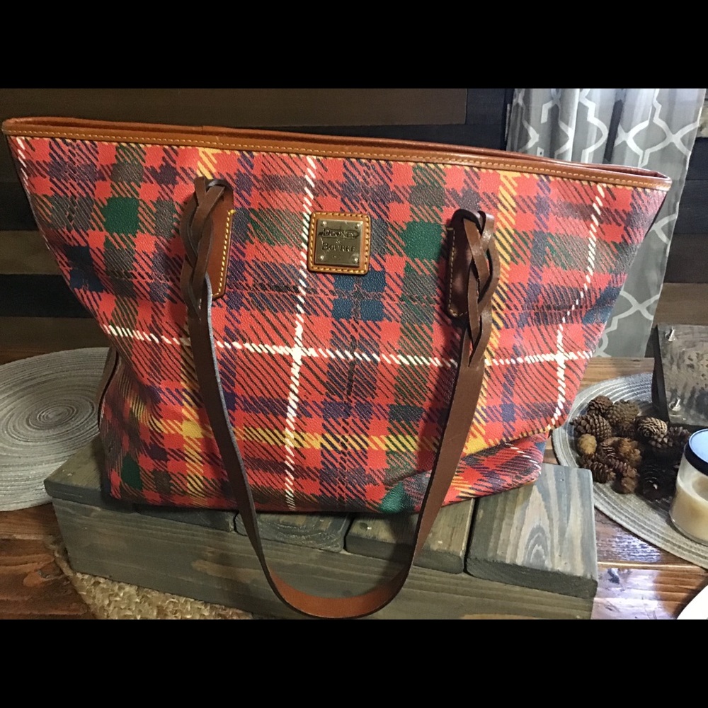 Dooney and Bourke plaid tote